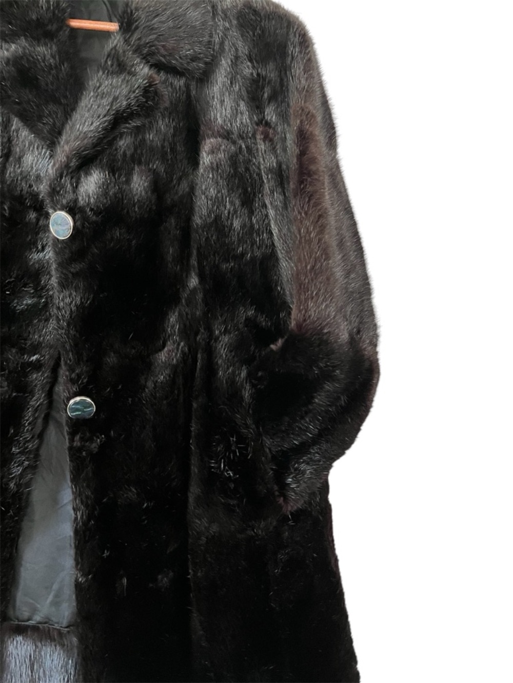 Gorgeous espresso brown vintage mink 3/4 length coat - Picture 5 of 6